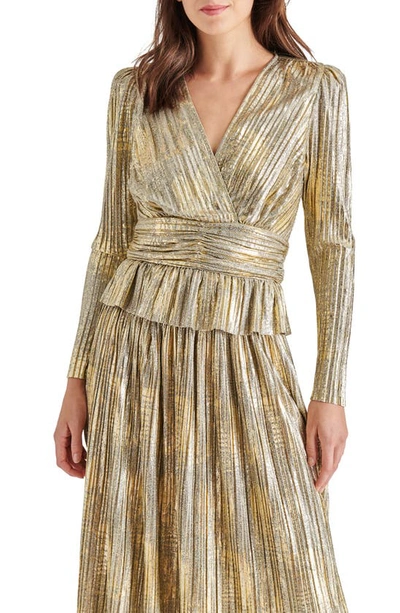 kate kasin gold dress Kate Kasin Rose Gold Sequin Maxi Gown Dress NWT main image 1