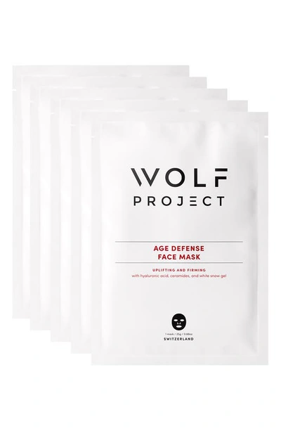 Wolf Project 5-pack Anti-age Face Masks In White