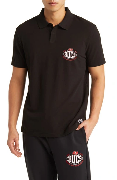 Hugo Boss X Nfl Cotton Polo In Tampa Bay Buccaneers Black