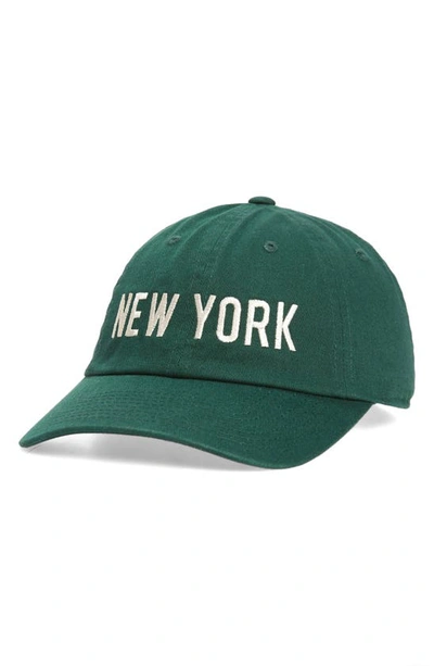 American Needle New York Cotton Baseball Cap In Dk. Green