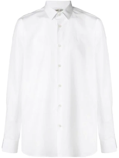 Saint Laurent Slim Fit Classic Shirt In 9000 White