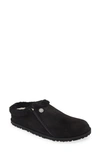 Birkenstock Zermatt Genuine Shearling Slipper In Black/ Black