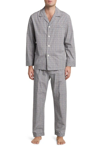 Majestic Coopers Plaid Woven Cotton Pyjamas In Glen Plaid