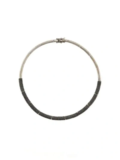 Maha Lozi Killing Me Softly Choker Necklace In Metallic