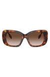 Burberry 52mm Gradient Square Sunglasses In Light Havana