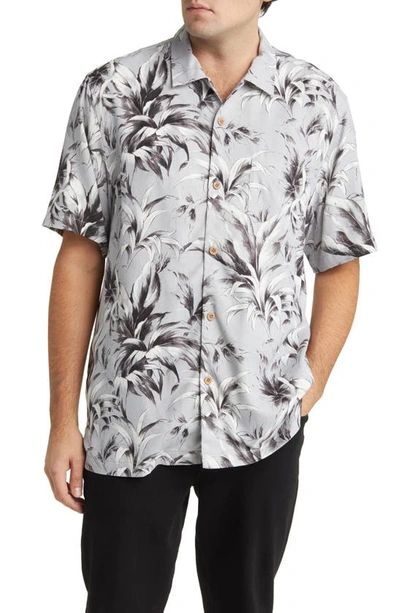 Tommy Bahama Posadita Cove Short Sleeve Silk Button-up Shirt In Light Storm