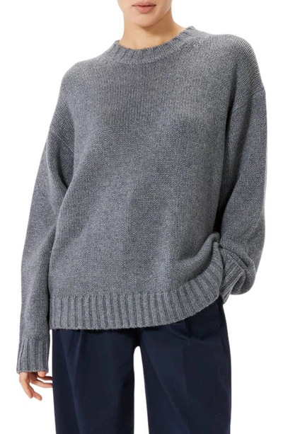 Sophie Rue Easy Crewneck Cashmere & Wool Sweater In Grey