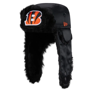 New Era Black Cincinnati Bengals Trapper Hat