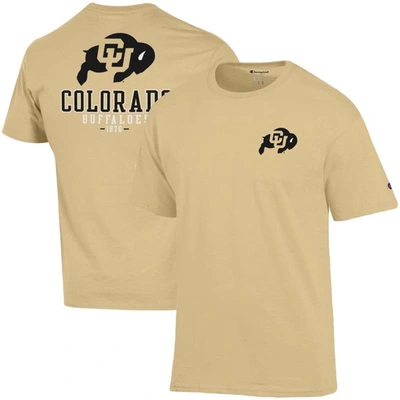 Champion Gold Colorado Buffaloes Team Stack 2-hit T-shirt