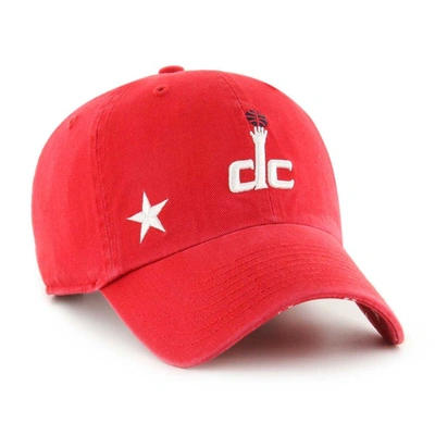 47 '  Red Washington Wizards Confetti Undervisor Clean Up Adjustable Hat