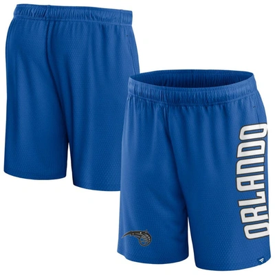 Fanatics Branded Blue Orlando Magic Post Up Mesh Shorts