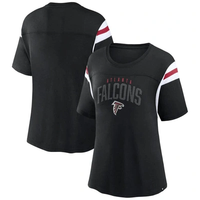 Fanatics Branded Black Atlanta Falcons Classic Rhinestone T-shirt