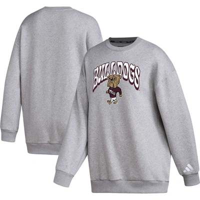 Adidas Originals Adidas  Gray Mississippi State Bulldogs Vintage Stylin Pullover Sweatshirt