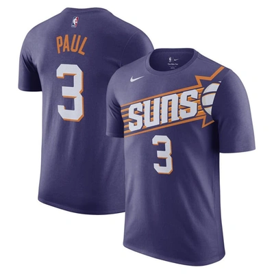 Nike Men's  Chris Paul Purple Phoenix Suns Icon 2022/23 Name And Number T-shirt