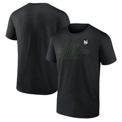 Fanatics Branded Black La28 Neon Outline T-shirt
