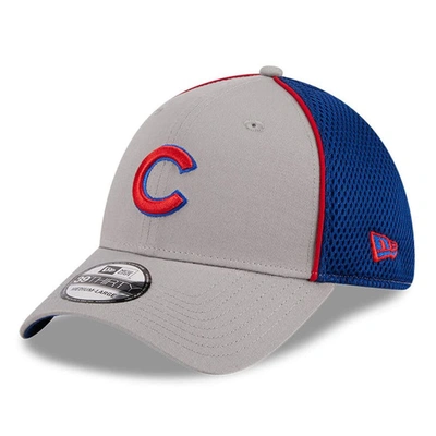 New Era Gray Chicago Cubs Pipe 39thirty Flex Hat
