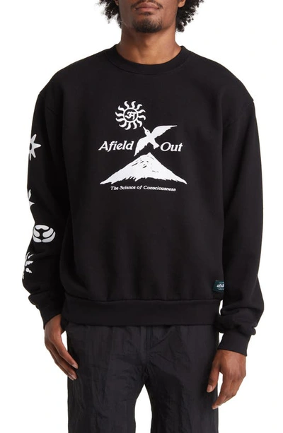Afield Out Conscious Graphic Sweatshirt In Black