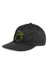 Afield Out Carbon Embroidered Baseball Cap In Black