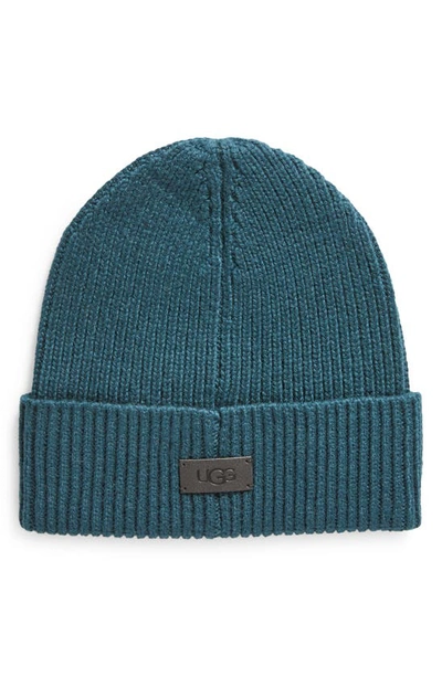 Ugg Wide Cuff Rib Beanie In Pond