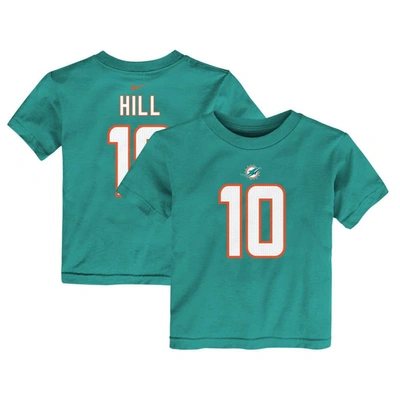Nike Kids' Toddler  Tyreek Hill Aqua Miami Dolphins Player Name & Number T-shirt