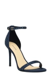 Guess Kabaile Ankle Strap Sandal In Navy Satin