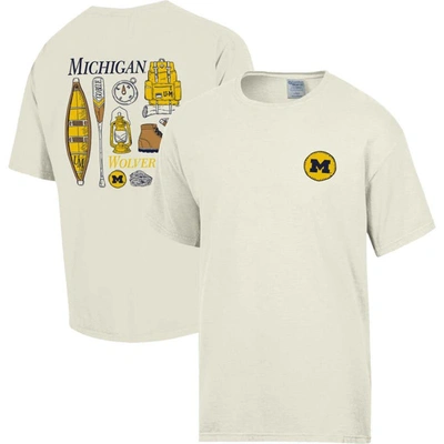 Comfort Wash Cream Michigan Wolverines Camping Trip T-shirt