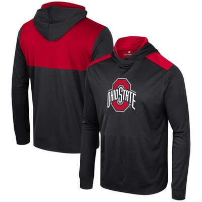 Colosseum Black Ohio State Buckeyes Warm Up Long Sleeve Hoodie T-shirt