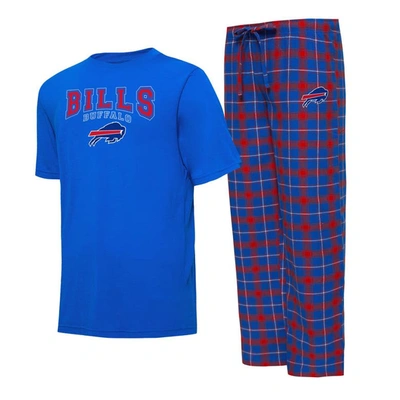 Concepts Sport Royal/red Buffalo Bills Arctic T-shirt & Pajama Pants Sleep Set