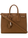 Saint Laurent Small Sac De Jour Tote In Brown