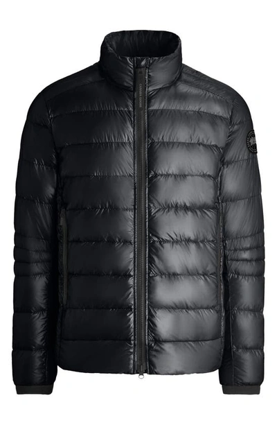 Canada Goose Crofton Water Repellent Packable Quilted 750 Fill Power Down Jacket In Black