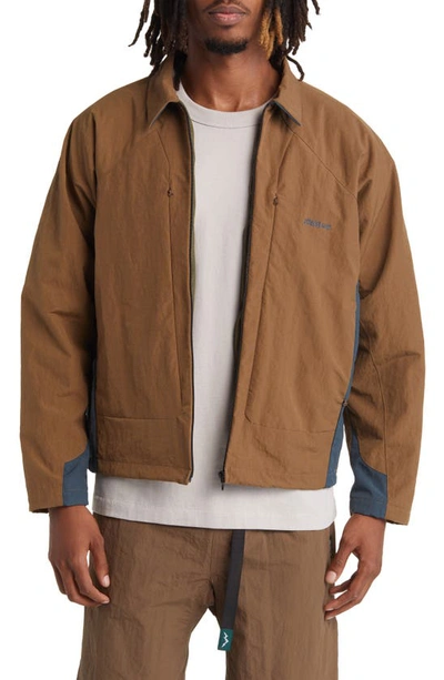 Afield Out Echo Jacket In Brown/ Teal