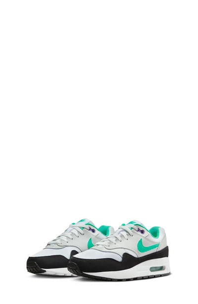 Nike Kids' Air Max 1 Sneaker In White/ Hyper Jade/ Platinum