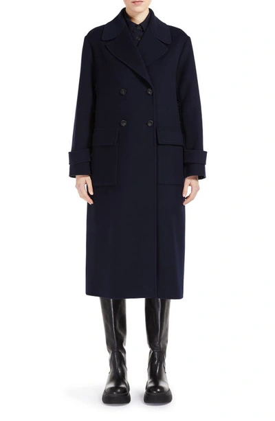 Weekend Max Mara Tronto Mixed Media Wool & Down Coat In Ultramarine