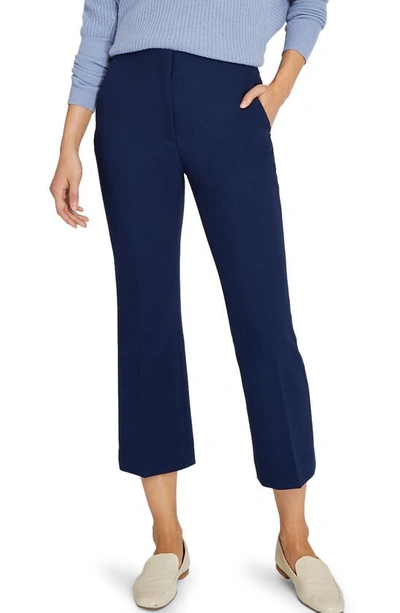 Club Monaco Crop Kick Flare Pants In Navy/ Bleu Marine