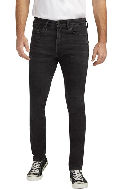 Silver Jeans Co. Risto Athletic Fit Skinny Leg Jeans In Black