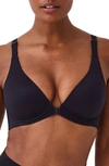 Spanx Adjustable Plunge Wireless Bra In Very Black