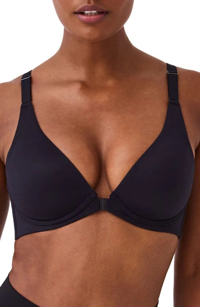 Spanx Adjustable Plunge Wireless Bra In Very Black