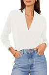 1.state Cross Front Sweater In Antique White