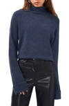 1.state Sleeveless Pointelle Sweater In Steel Blue
