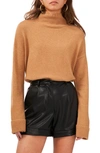 1.state Sleeveless Pointelle Sweater In Wild Oak