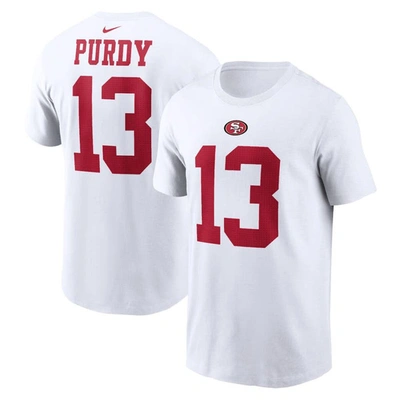 Nike Men's  Brock Purdy White San Francisco 49ers Player Name And Number T-shirt