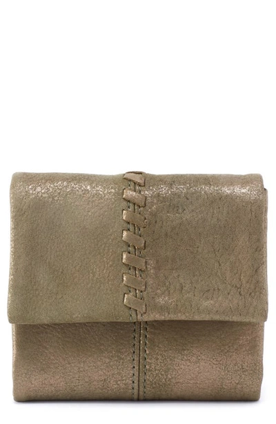 Hobo Mini Keen Leather Trifold Wallet In Golden Fir