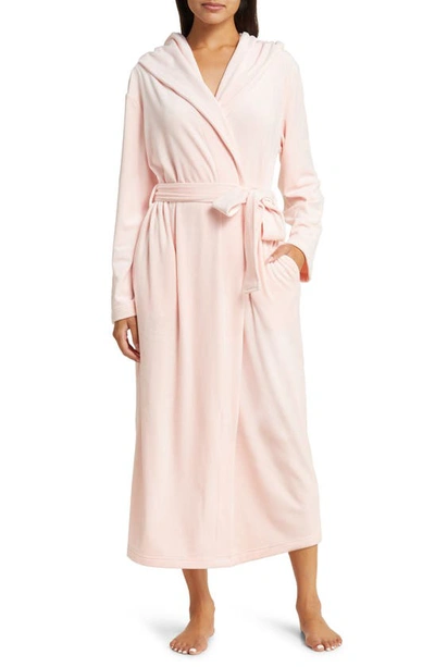 Nordstrom Velour Hooded Robe In Pink English