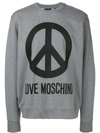 Love Moschino Logo Print Sweatshirt In Grey