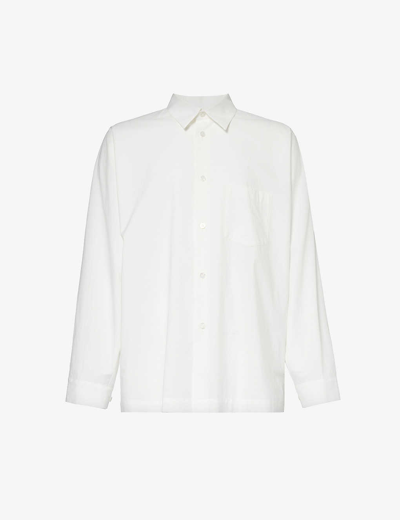 Issey Miyake Streamline Relaxed-fit Cotton-poplin Shirt In White