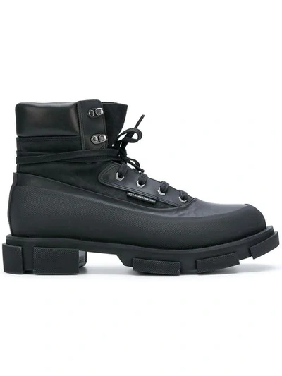 Both Lug Sole Ankle Boots In Black