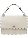 Fendi Nude Kan I Leather Shoulder Bag In Neutrals