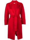 Max Mara Belted Tailored Trenchcoat In Red