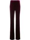 Miu Miu Long Flared Trousers In Red