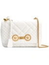 Versace Small Quilted Icon Shoulder Bag - White